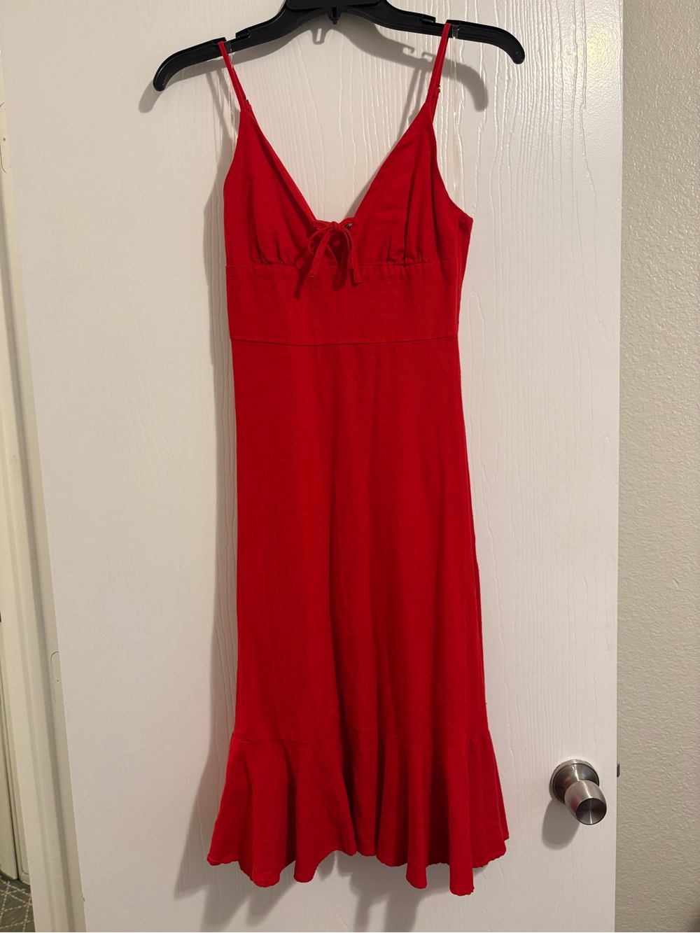 GB Red Spaghetti Strap Midi Dress